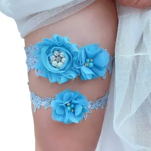 Wedding Garter for Bride Lace Leg Garter Belt with Flower Floral