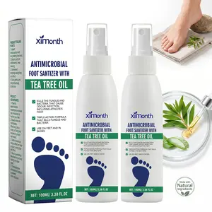(3-Pack) Tea Tree Oil Foot Spray for Odor Control & Dry Feet Care – Natural Moisturizing Foot Deodorizer with Antifungal Support, Foot & Shoe Freshener Spray, Ximonth