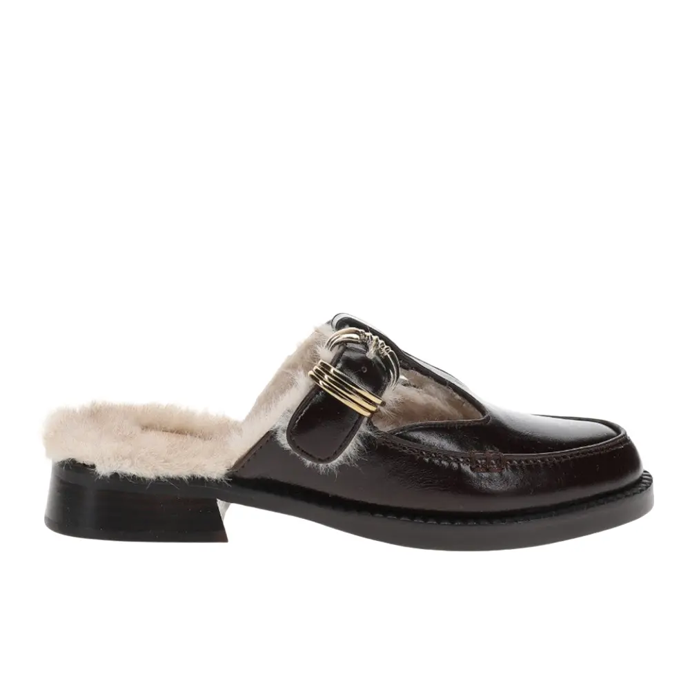 Dolce Vita Womens Harlah Plush Mule Loafers Casual - Brown