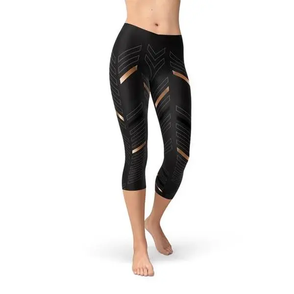 Momentum Striped Capri Leggings