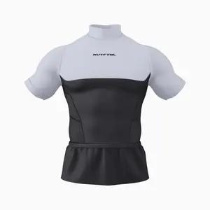 Two-Tone Short Sleeve Turtleneck Compression+ Shirt