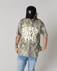 Jesus Loves You Camo Tee, Camouflage Graphic Tee, Hunting Season Gift, Menswear Top, Womenswear Top