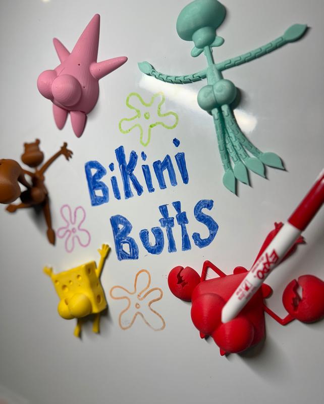 Bikini Bunz Cartoon Character Magnets - Cheeky Paper & Pen Holder Decoration Decorative
