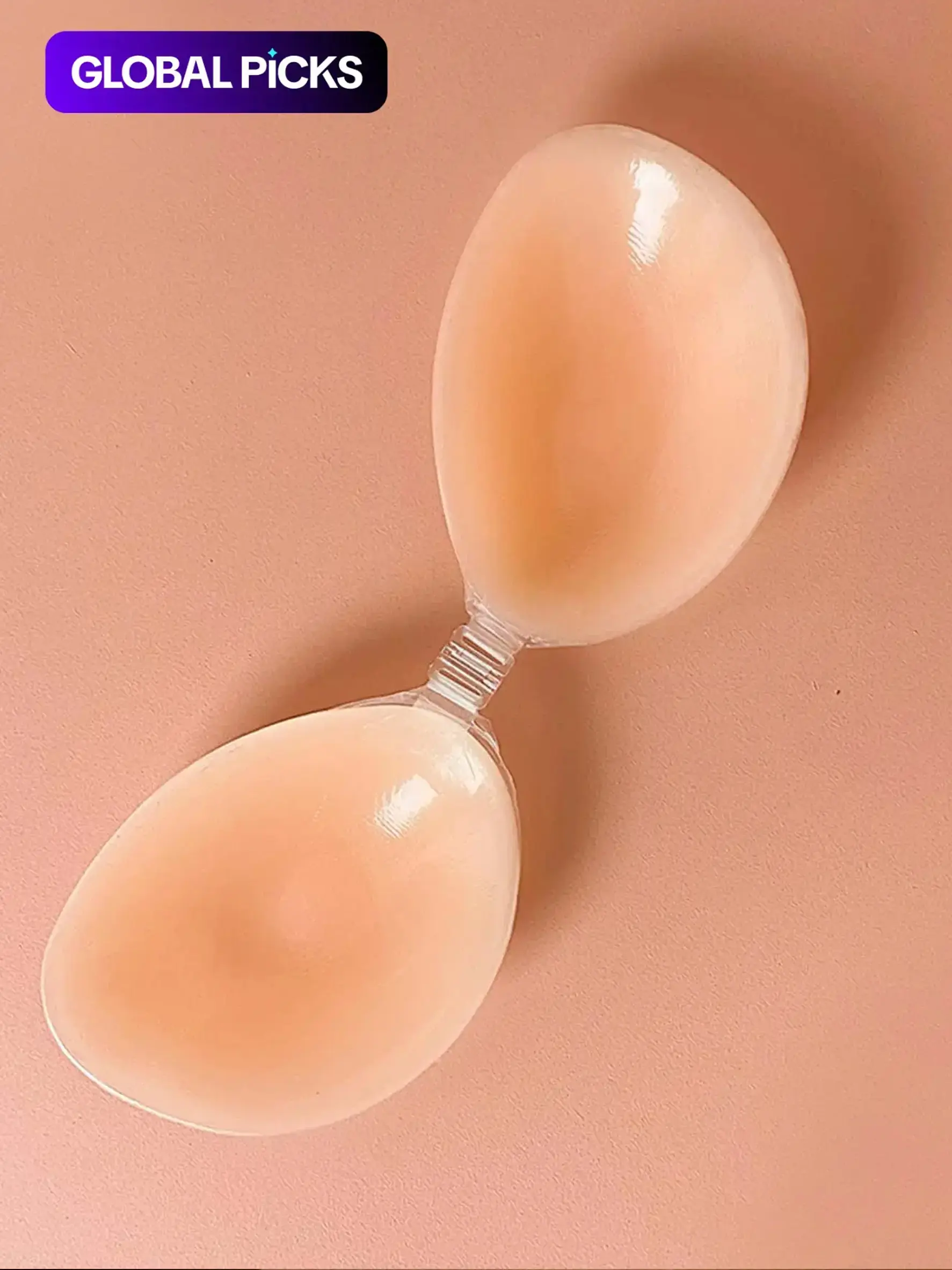 3-in-1 Invisible Silicone Bra Set for Women, Adhesive Push Up Bra with Silicone Nipple Covers, Strapless Sticky Bra Kit, Reusable Washable Seamless Breast Lift Bra for Everyday Wear, Comfortable Invisible Support Under Any Outfit