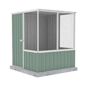 Absco 5x5 ft. Pale Eucalypt Steel Panel Chicken Coop Enclosure - Secure Design, Wipe-Clean Surface, Easy-Access Door, DIY Installation Kit