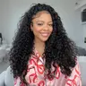 ISEE HAIR Water Wave Wear Go Half Wig Invisible Hairline 150% & 180% & 250% Glueless Human Hair Wigs Seamless Blend Flip Over Wig Beginner Friendly ,#TikTokShopFallDealsForYou