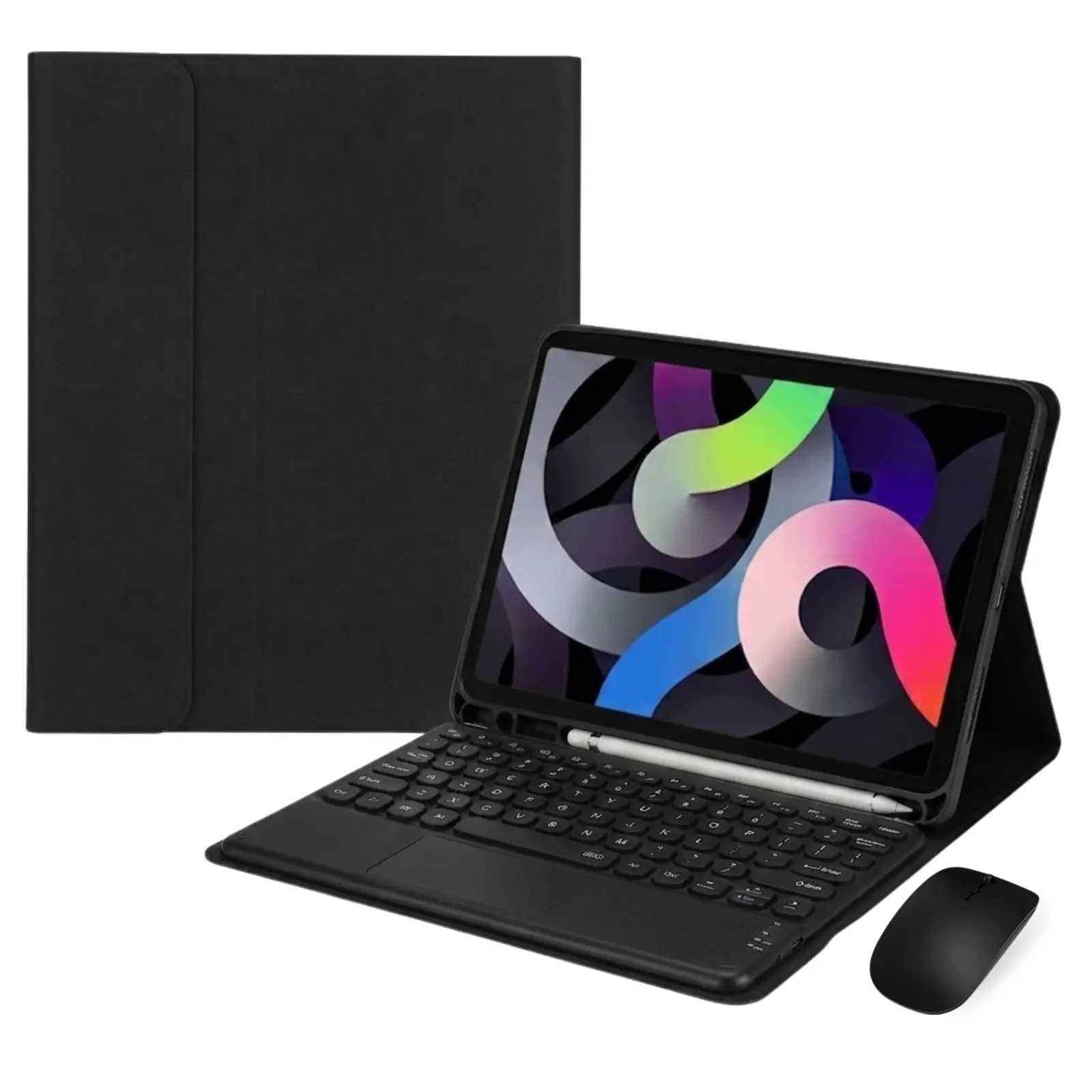 Keyboard Case for iPad A16 11th 10th Gen, iPad Cover Case with Pen Slot, Touchpad, Keyboard and Mouse, Detachable Folio Keyboard Cover, Pencil Holder, for iPad A16