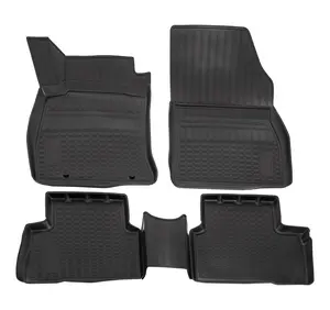 3D Floor Mats for Nissan Juke 2011-2017 - Heavy Duty All Weather Rubber Front & 2nd Row Full Set - Black