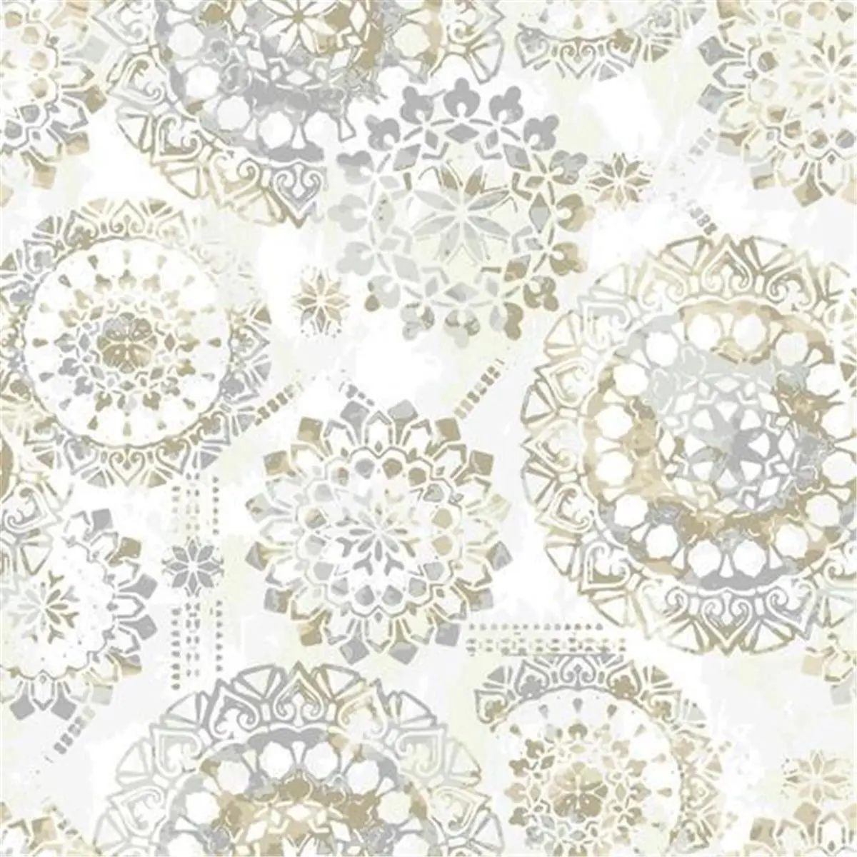 212 MAIN Bohemian Vinyl Wallpaper, Tan & Blue, Peel & Stick Easy-Install Removable, Ideal for Home Decor Accent Wall