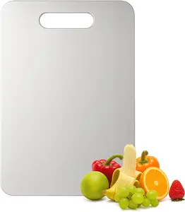 Titanium Cutting Board, 100% Pure Titanium Cutting Boards for Kitchen – Non Stick, Food-Grade, Hygiene & Durability Chopping Mat, Double Sided Chopping Board, Dishwasher Safe (12 x 8 Inch)