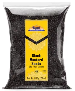 Mustard Seeds (Black Kali Sarson) Whole - 28oz (800g) - Rani Brand Authentic Indian Products