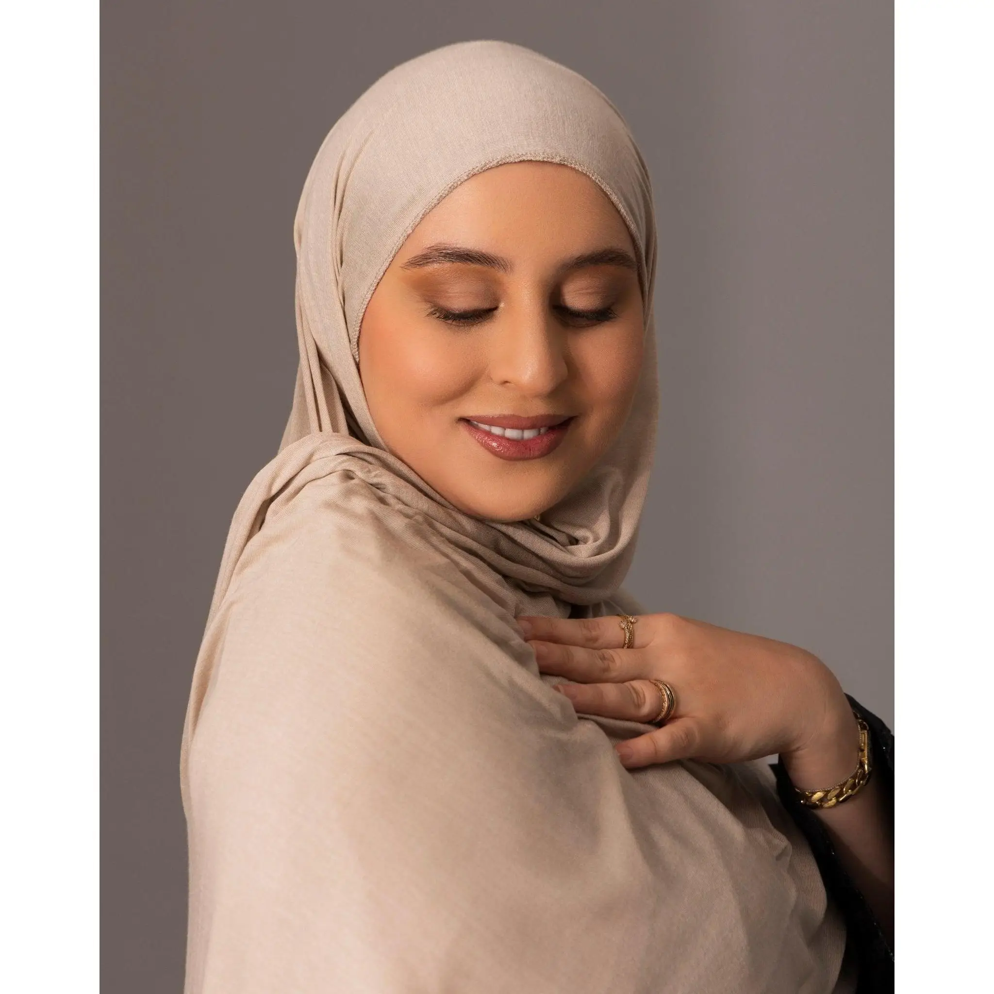 Premium Jersey Hijab – Sandstone