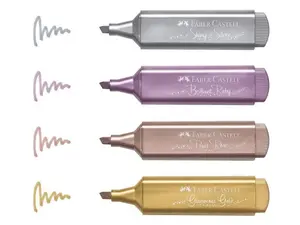 Faber Castell Metallic Highlighter Textliners, Set of 4 Sparkle