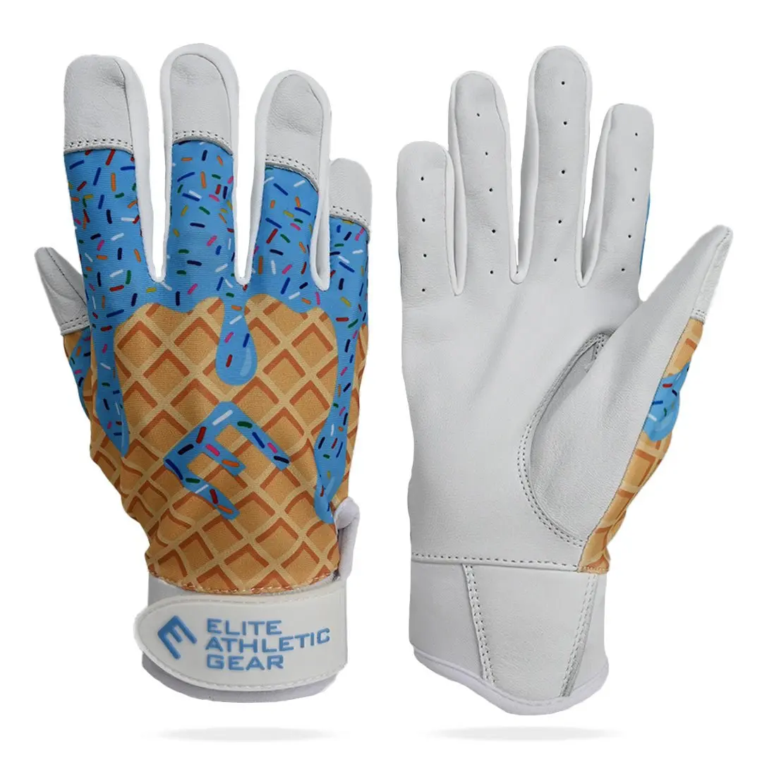 Blue Ice Cream Batting Gloves Blue Ice Cream Batting Gloves