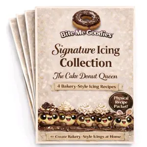 Signature Icing Collection – 4 Bakery-Style Cake Donut Icing Recipes (Physical Packet)