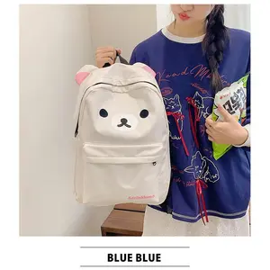 Kawaii Cute Bear Rilakkumas Backpack Large Capacity Anime Cartoon Backpack Stylish Student School Bag Shoulder Bags Schoolbag