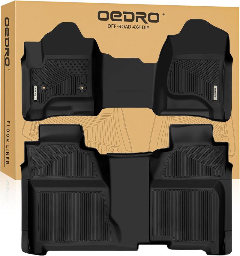 YITAMOTOR Black TPE All-Weather Floor Mats for Chevy Silverado/GMC Sierra 1500 Crew Cab, Chevy Silverado/GMC Sierra 2500 HD/3500 HD Crew Cab 1st & 2nd Row Non-Slip Snap-in Clips Sturdy Durable Pet-Friendly Car Accessories Truck Protector YITAMOTOR Black TPE All-Weather Floor Mats for Chevy Silverado/GMC Sierra 1500 Crew Cab, Chevy Silverado/GMC Sierra 2500 HD/3500 HD Crew Cab 1st & 2nd Row Non-Slip Snap-in Clips Sturdy Durable Pet-Friendly Car Accessories Truck Protector