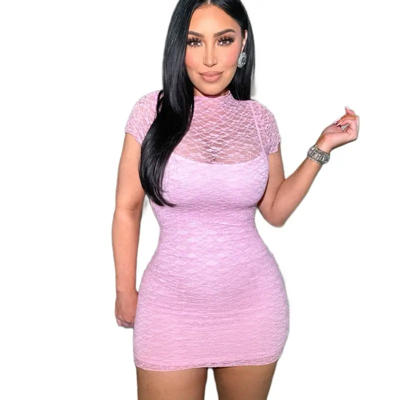 strapless open back dress Kathrine mini skirt- Pale Pink