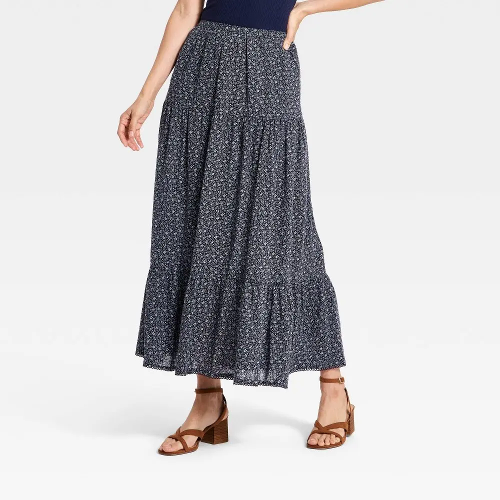 Women's Printed Maxi Full Skirt - Universal Thread