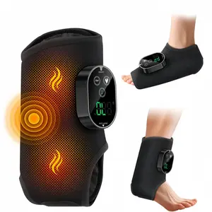 Wireless heated vibrating hand and foot massager rechargeable hot compress band, used for wrist and ankle massage products