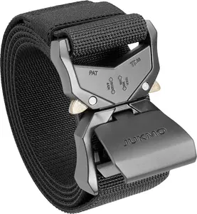 JUKMO Tactical Belt, Military Hiking Rigger 1.5" Nylon Web Work Belt with Heavy uty Quick Release Buckle