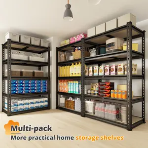 2000LBS Heavy Duty 5-tier Galvanized Steel Shelving Units | Adjustable Utility Shelf Rack for Office, Classroom, Rental Room, Garage | 60" H x 28" W x 12" D storage and organization