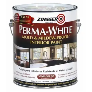 Rustoleum 02761 Gallon Semi- Gloss Perma-White Mildew-Proof Bathroom Paint