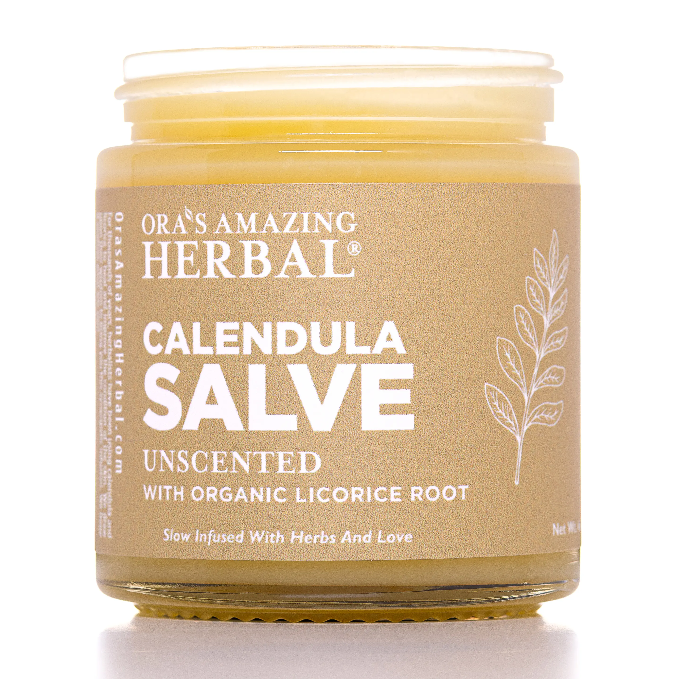Ora's Amazing Herbal Calendula Salve - Unscented Gentle Moisturizer with Organic Licorice Root for Dry Irritated Skin Care