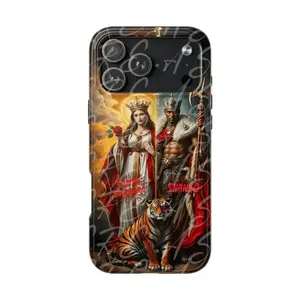 CUBA SHANGO Tough Phone Cases with Impact Resistant TPU Lining & Polycarbonate Shell Protective Casing for Wireless Charging Friendly Glossy Finish Custom Aesthetic Cover