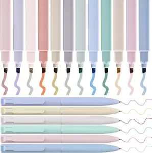 12 Pastel No-Bleed Bible Highlighters & 6 Fineliner Pens – Cute Aesthetic Assorted Colors for Journaling, Office & School Supplies (Quick Dry)