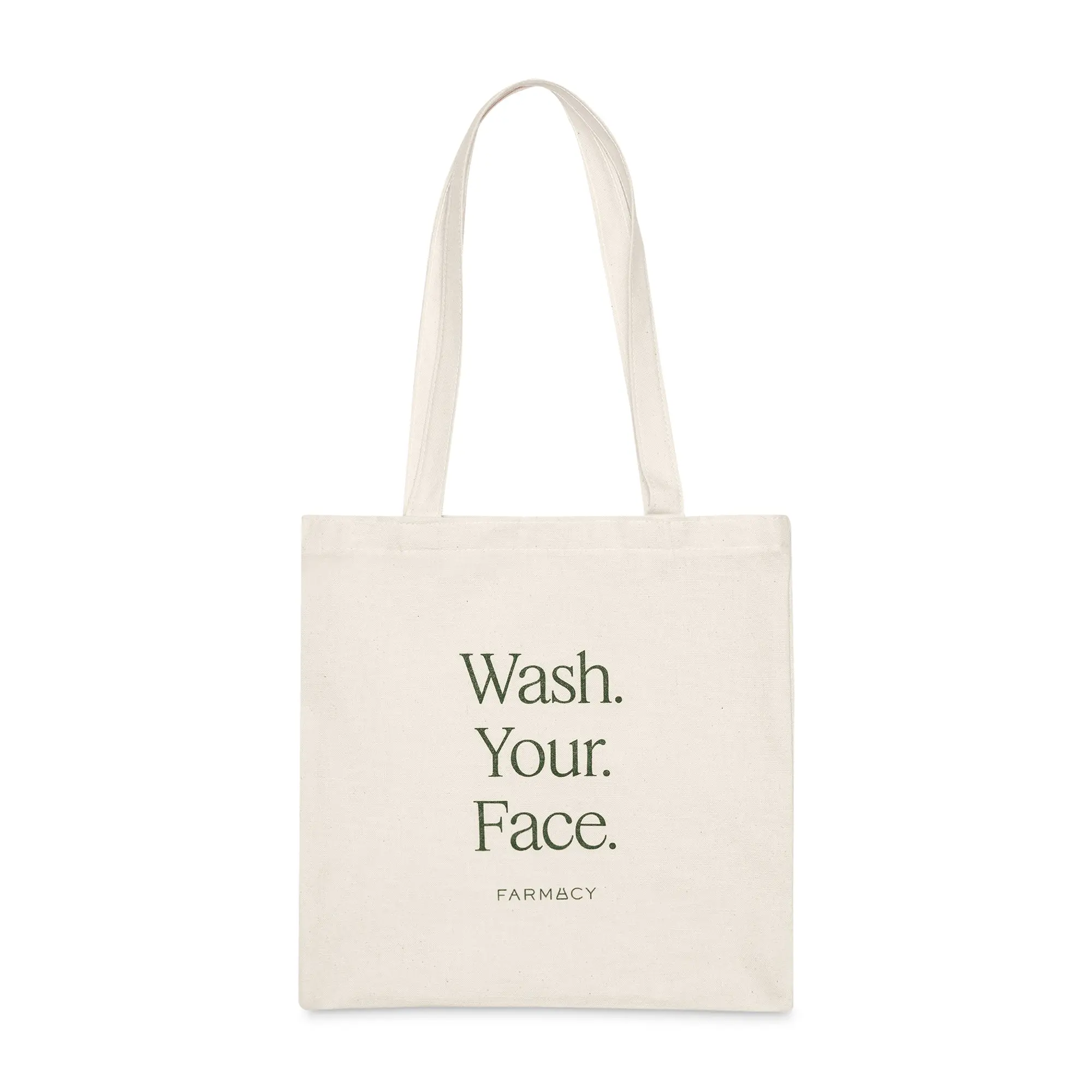 Women's "Wash Your Face" Graphic Print Cotton Canvas Tote Bag, Lightweight Reusable Daily Use Bag for Shopping and Errands, Daily Use Bags, Reusable Bags