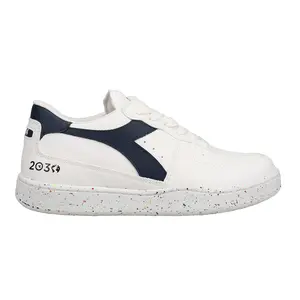 diadora Mens Mi Basket Low 2030 Lace Up Sneakers Shoes Casual - White