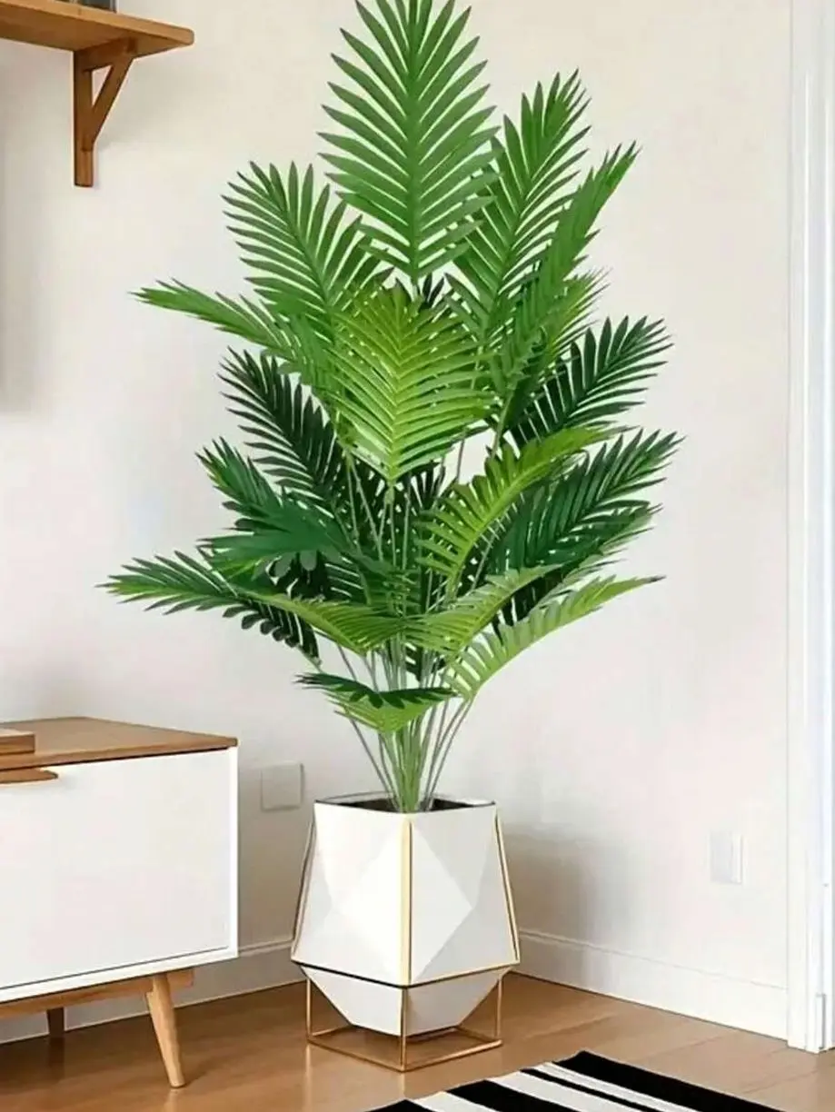 1pc 90cm/35.43in Artificial Palm Tree, Large Tropical Faux Coconut Plant Decor for Home & Office