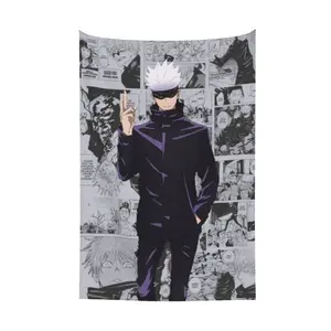 Jujutsu Kaisen Satoru Gojo Tapestry Dormitory Living Room Bedroom Backdrop Poster Wall Hanging Home Decoration Wall Blanket