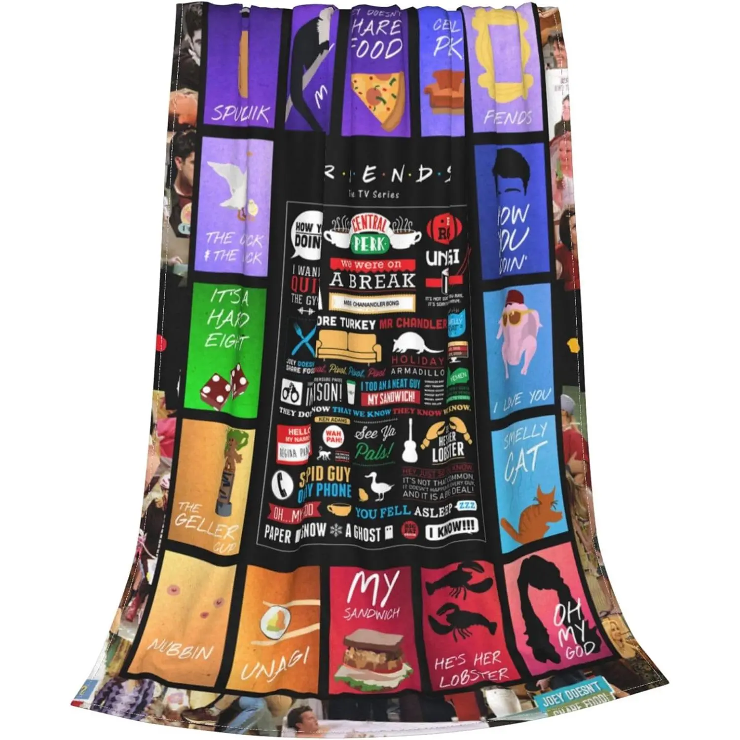 Friends Blankets, Lightweight Plush TV Show Throw Blanket Cozy Soft Flannel Blankets for Bed, Sofa, Couch, Travel, Camping