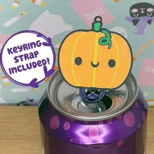 Tab Buddies Pumpkin - Cute Soda Can Tab Opener with Keychain strap - Unique Trick or Treat Toy Swag - Fall Lovers Present - Handy Kids Autumn Gift