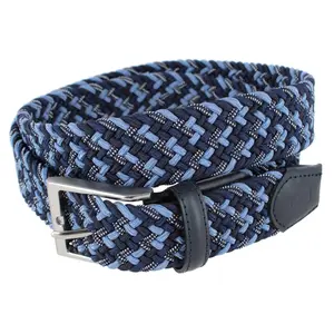 Trafalgar Edward 35mm European Weave Golf Braided Belt, Fabric Stretch Belts