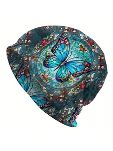 Biihudu Men' Butterfly Beanie with Butterfly - Lightweight Thin Hat Suitable for Outdoor, Gym,, Casual Wear - Fashionable for