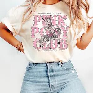 Pink Pony Club Chappell Roan Graphic Tee, Vintage-Inspired Music Pink Pony Club T-Shirt