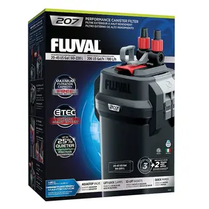 Fluval 207 Perfomance Canister Filter - for Aquariums Up to 45 Gallons - Aquarium Canister Filter
