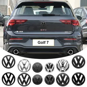 2 Piece Set Abs Volkswagen Vw Golf 7 7.5 Generation Mk7 Mk7.5 Gti Gtd R R-Line Front Grille Emblem Rear Tailgate Decoration Car Accessories