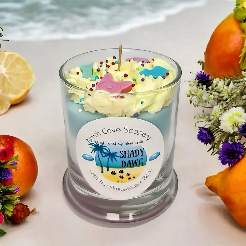 Shady Dawg 9oz Dog Candle – Linen, Sea Air & Lazy Day Vibes
