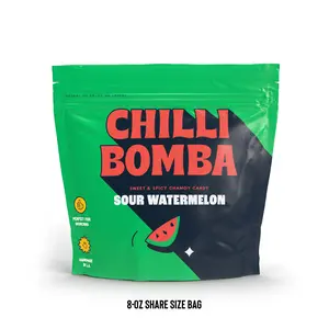Chilli Bomba Sweet & Spicy Chili Chamoy Candy Sour Watermelon - 8oz Share Size Bag