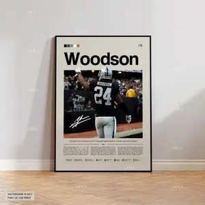 Charles Woodson Poster, Woodson Raiders Print, Las Vegas Raiders Art, Woodson Wall Decor