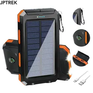 JPTREK Luxury flagship upgraded orange portable charger.10000mAh large capacity charger.High-tech solar-powered portable charger for i-Phone.Compatible with i-Phone 17, 16, 15, 14, Pro and Pro Max.Premium cell phone portable power banks.