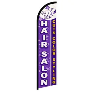 Hair Salon (Purple) Windless Banner Flag