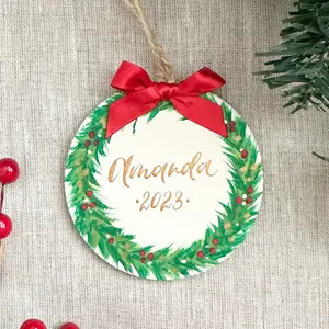 Wooden custom Christmas ornament | Hand painted ornament