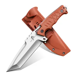 Purple Dragon Knife with Sheath - Knives for Camping - Ergonomic G10 Handle Outdoor Gear Gift for Men