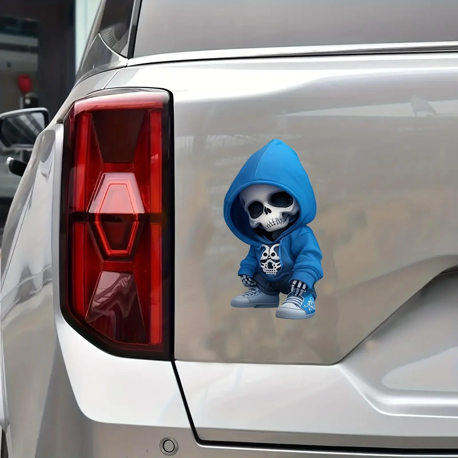 Cool Skeleton Design Car Sticker, Decorative Car Body Sticker, Car Decoration Accessories For Helmet Auto Window Motorcycle, Car Stuff, Truck Decals
