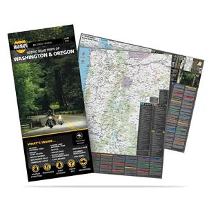 Washington and Oregon: 28 Scenic Road Trips on One Map